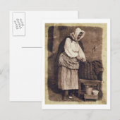 Oyster Woman, 1843-47 (papier op basis van zoutpap Briefkaart (Voorkant / Achterkant)