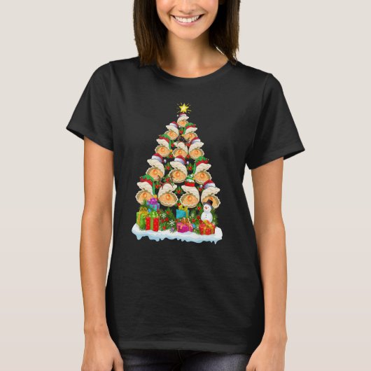 Oyster   Xmas Holiday   Oyster Christmas Tree T-shirt (Voorkant)