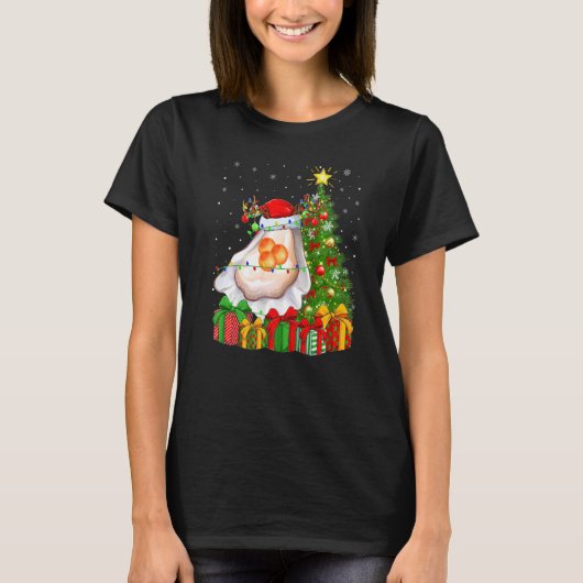 Oyster  Xmas Holiday Santa Oyster Christmas Tree T-shirt (Voorkant)