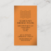 Oystercatcher Vogelspotten / Natuur Tours Visitekaartje (Achterkant)