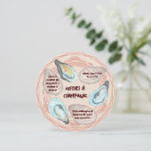 Oysters and Champagne Wedding Engagement Party Kaart (Staand voorkant)