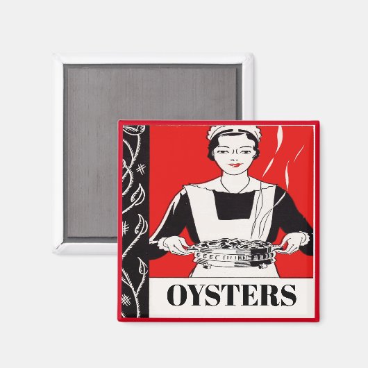 OYSTERS, bewerken tekst, keuken Magneet (Voorkant / Achterkant)