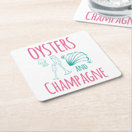 "Oysters & Champagne"  Kartonnen Onderzetters