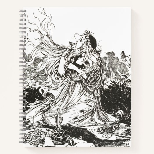 Oz Art Nouveau Goddess "Polychrome" Notitieboek (Voorkant)