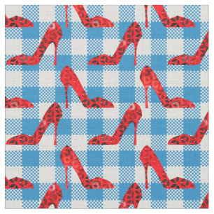 Oz Blue Gingham Ruby slippers Stof