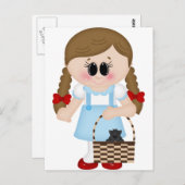 Oz Dorothy en Toto Briefkaart (Voorkant / Achterkant)
