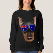 OZ Flag German Pinscher Dog Australia Pocket Trui (Voorkant)