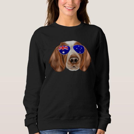 OZ Flag Welsh Springer Spaniel Dog Australia Pocke Trui (Voorkant)