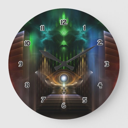Oz Fractal Art Clock overwegen Grote Klok (Voorkant)
