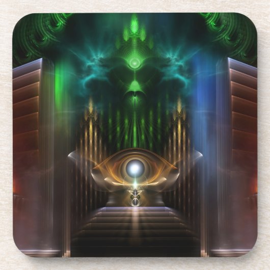 Oz Fractal Art Onderzetter set overwegen (Voorkant)