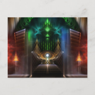 Oz Fractal Art overwegen Briefkaart