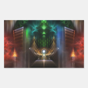 Oz Fractal Art overwegen Rechthoekige Sticker