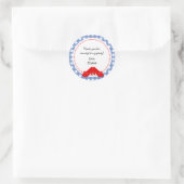 Oz Gingham Geboorte Feest Favor Sticker Labels (Tas)