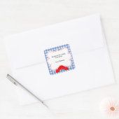 Oz Gingham verjaardagsfeest stickerlabels Vierkante Sticker (Envelop)
