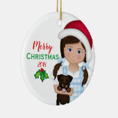OZ Merry Kerstmis Dorothy Ruby Slippers Keramisch Ornament (Rechts)
