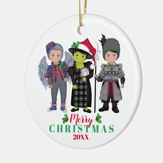 Oz Merry-kerstteam Keramisch Ornament (Links)