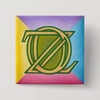 Oz Pinback Vierkante Button 5,1 Cm