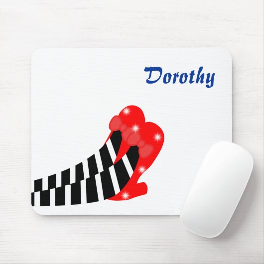 Oz rode ruby slippers op heks computermuismat muismat (Met muis)