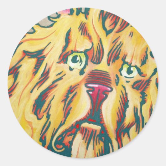 Oz Sticker - laffe Leeuw (Voorkant)