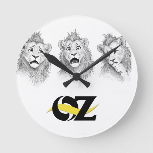 Oz wandklok met de laffe leeuw (Voorkant)