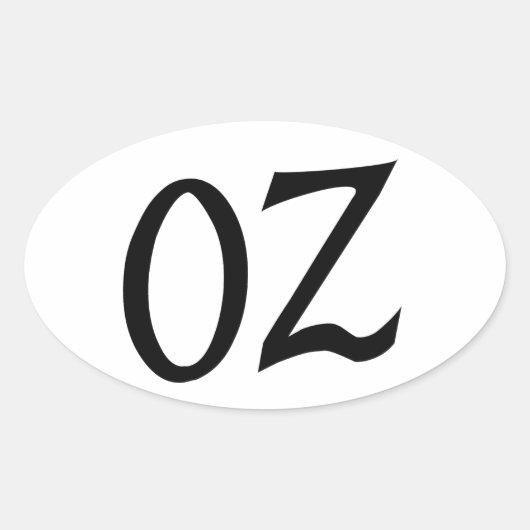 Oz Zwarte Sticker (Voorkant)
