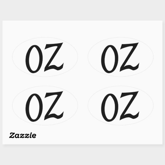 Oz Zwarte Sticker (Vel)