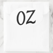Oz Zwarte Sticker (Tas)