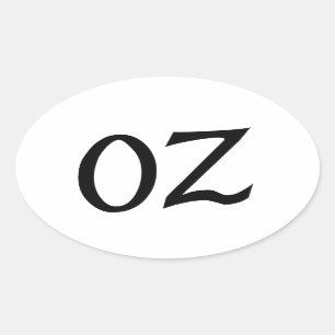 Oz Zwarte Sticker