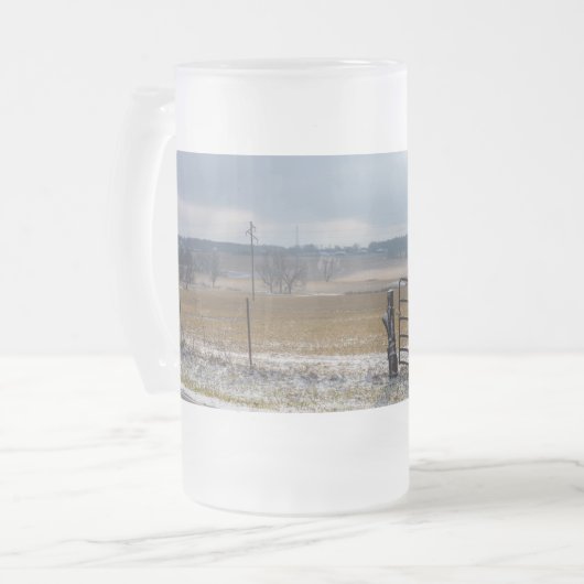 Ozark Country Hills Frosted Glass Beer Mok (Voorkant links)