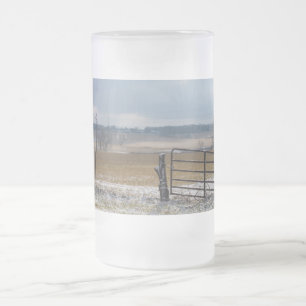 Ozark Country Hills Frosted Glass Beer Mok