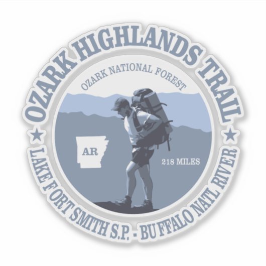 Ozark Highlands Trail (BG) Sticker (Voorkant)