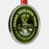 Ozark Highlands Trail (rood) Metalen Ornament (Rechts)
