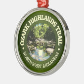 Ozark Highlands Trail (rood) Metalen Ornament (Links)