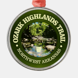 Ozark Highlands Trail (rood) Metalen Ornament