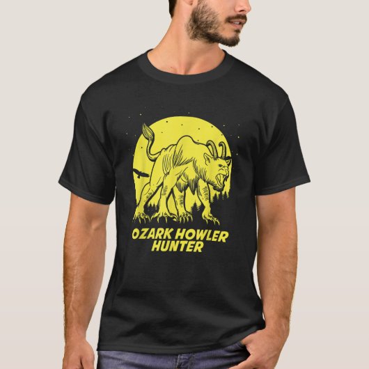 Ozark Howler Hide Seek Hunter Kampioen Cryptid T-shirt (Voorkant)
