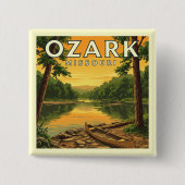 Ozark Missouri Vierkante Button 5,1 Cm (Voorkant)