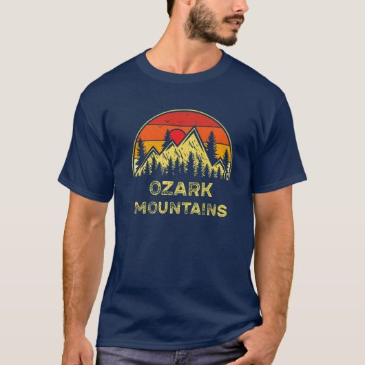 Ozark Mountains Arkansas AR Hiking Mountai T-shirt (Voorkant)