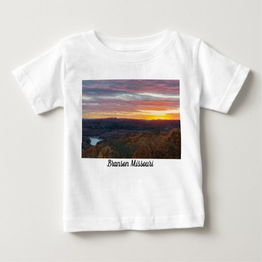 Ozark Mountains Autumn Sunset Baby T-shirt (Voorkant)