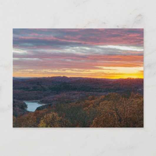 Ozark Mountains Autumn Sunset Briefkaart (Voorkant)