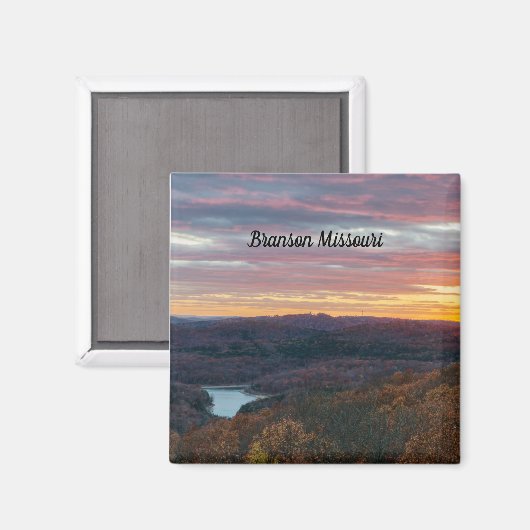 Ozark Mountains Autumn Sunset Magnet (Voorkant / Achterkant)