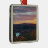 Ozark Mountains Autumn Sunset Metalen Ornament (Rechts)