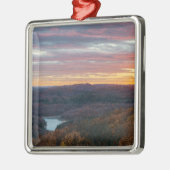 Ozark Mountains Autumn Sunset Metalen Ornament (Links)