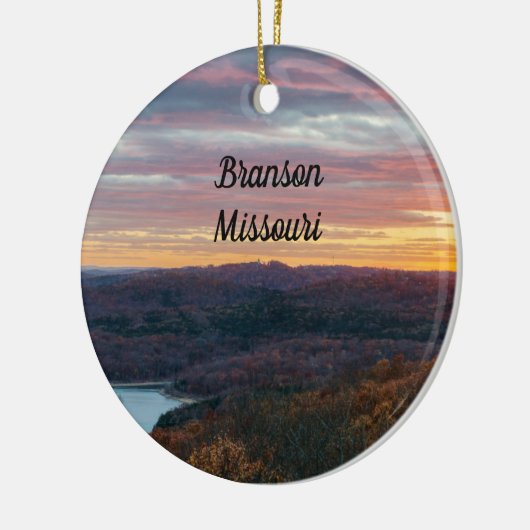Ozark Mountains Autumn Sunset Ornament (Links)