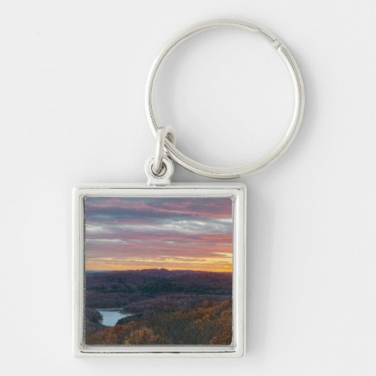 Ozark Mountains Autumn Sunset Sleutelhanger (Voorkant)