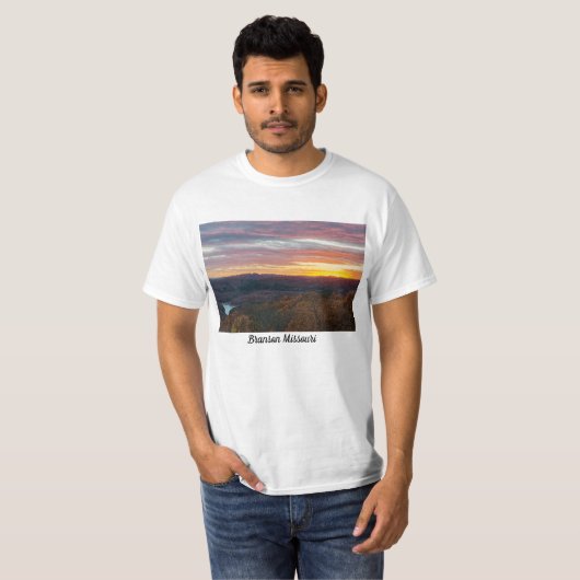 Ozark Mountains Autumn Sunset T-shirt (Voorkant volledig)