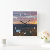 Ozark Mountains herfst zonsondergang muur klok (Huis)