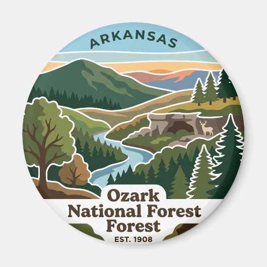 Ozark National Forest Arkansas Magneet (Voorkant)