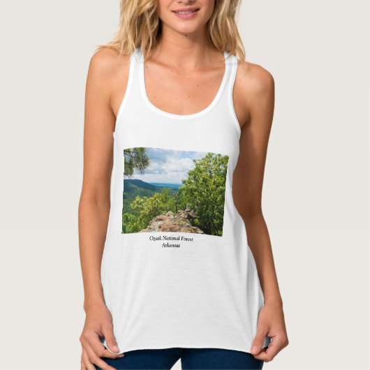 Ozark National Forest Cliff Uitzicht Tanktop (Voorkant)