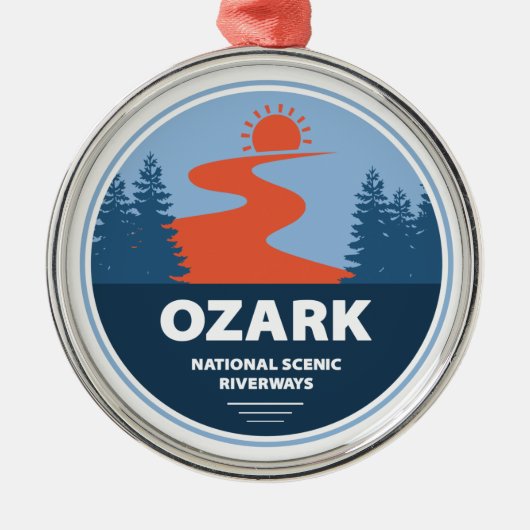 Ozark National Schilderachtig Riverways Metalen Ornament (Voorkant)