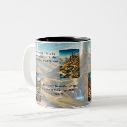 Ozark Pathways Tweekleurige Koffiemok (Voorkant links)